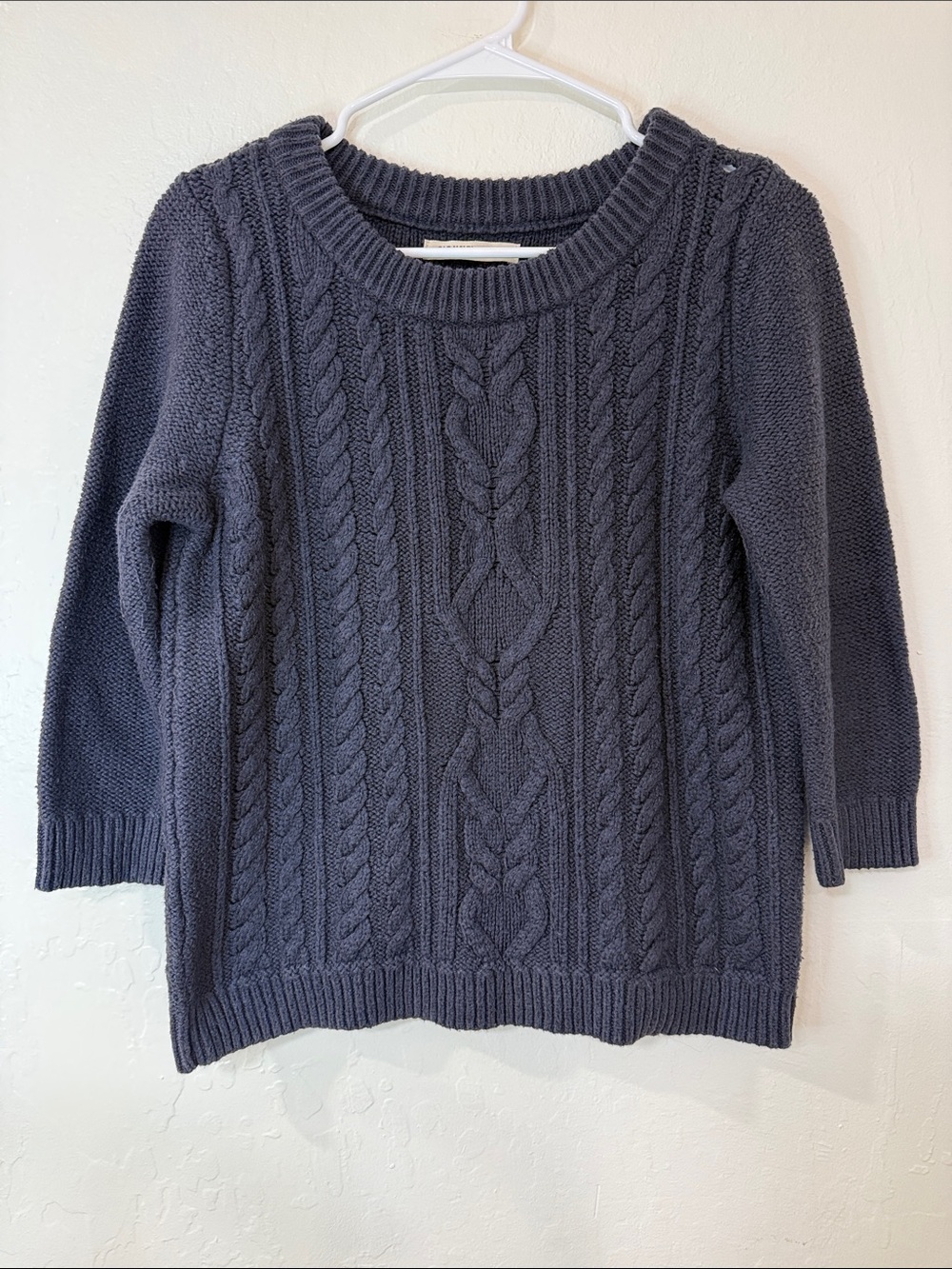 Old Navy Navy Cable-Knit Scoop Neck Sweater